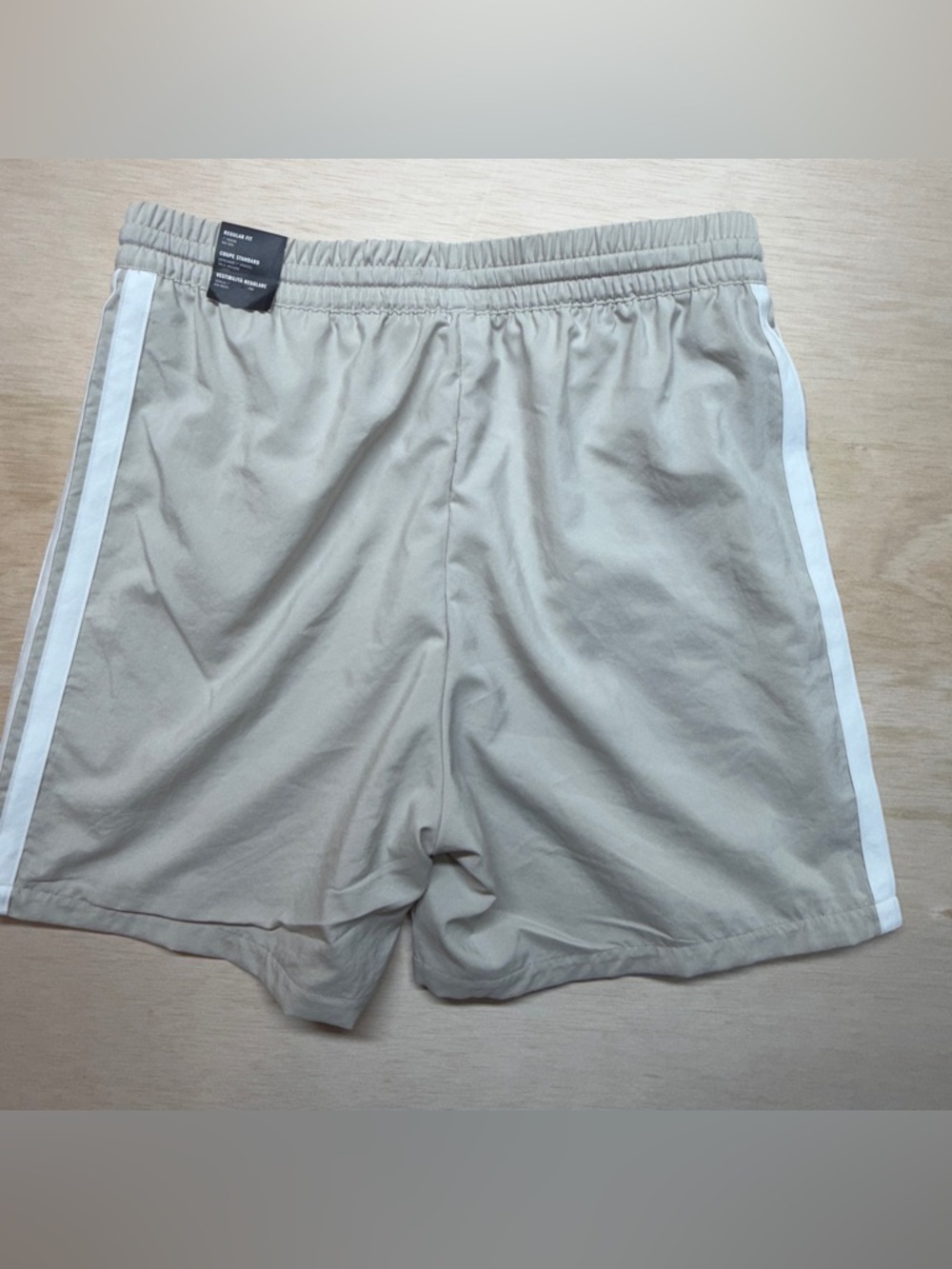 NWT Adidas Men’s Essentials 3-Stripes Chelsea Shorts - Wonder Alumina Tan- Med - Picture 6 of 7